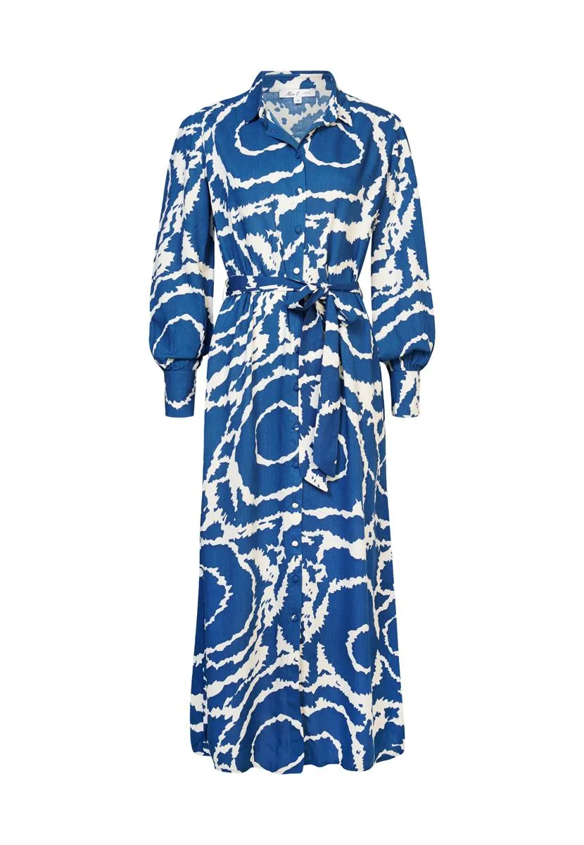 Carlijn Jurk print blauw