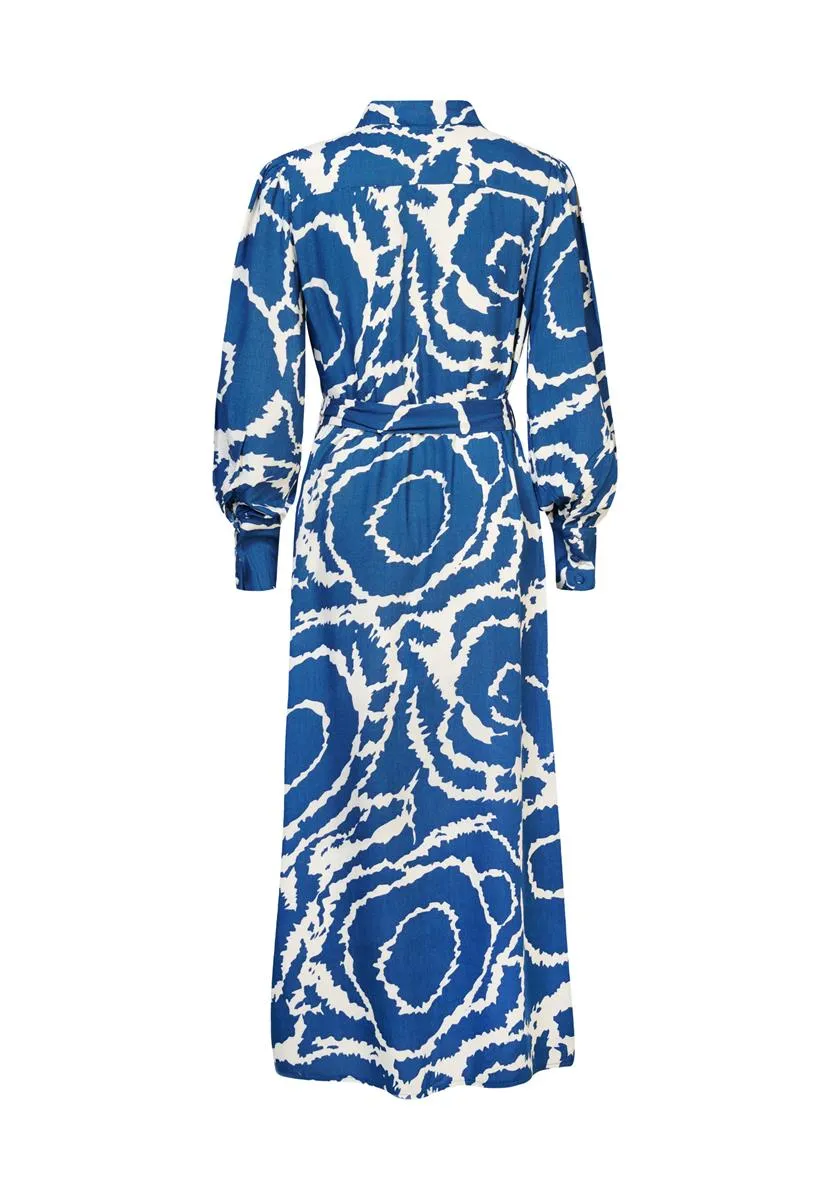 Carlijn Jurk print blauw