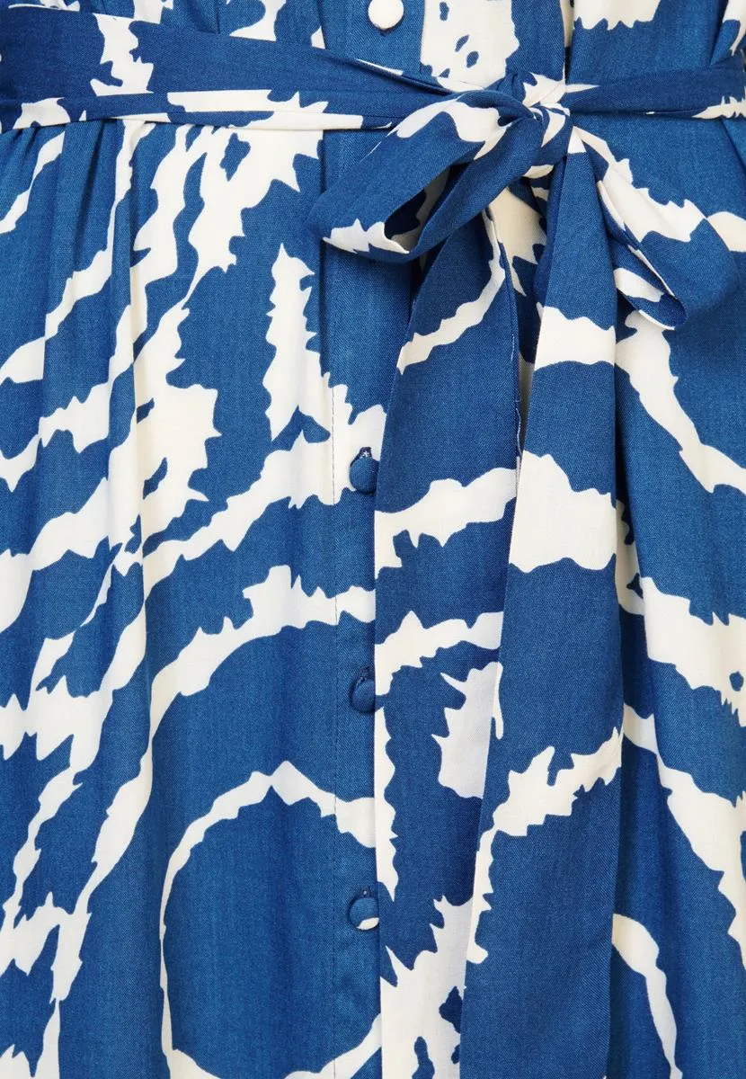 Carlijn Jurk print blauw